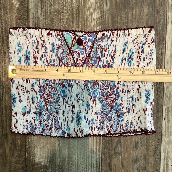 Poupette St. Barth Cream Bustier Crop Top Sleeveless Size OS - Picture 5 of 6